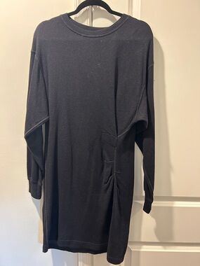 Relaxed grey Long-Sleeve Tee Dress